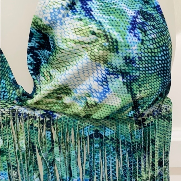 L*space Audrey snakeskin fringe bikini top small - Picture 2 of 6
